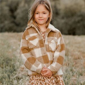 Rylee + Cru Shearling Chore Coat Unisex Sz 2-3y